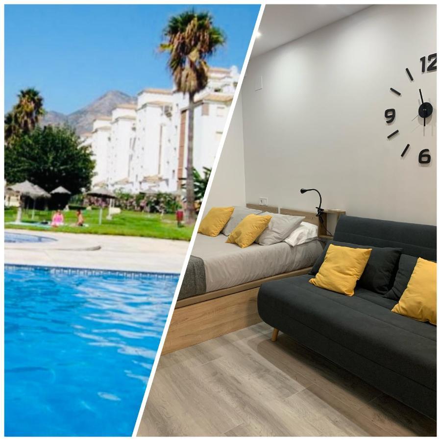 Precioso Estudio Frente Al Mar Con Piscina Benalmadena Luaran gambar